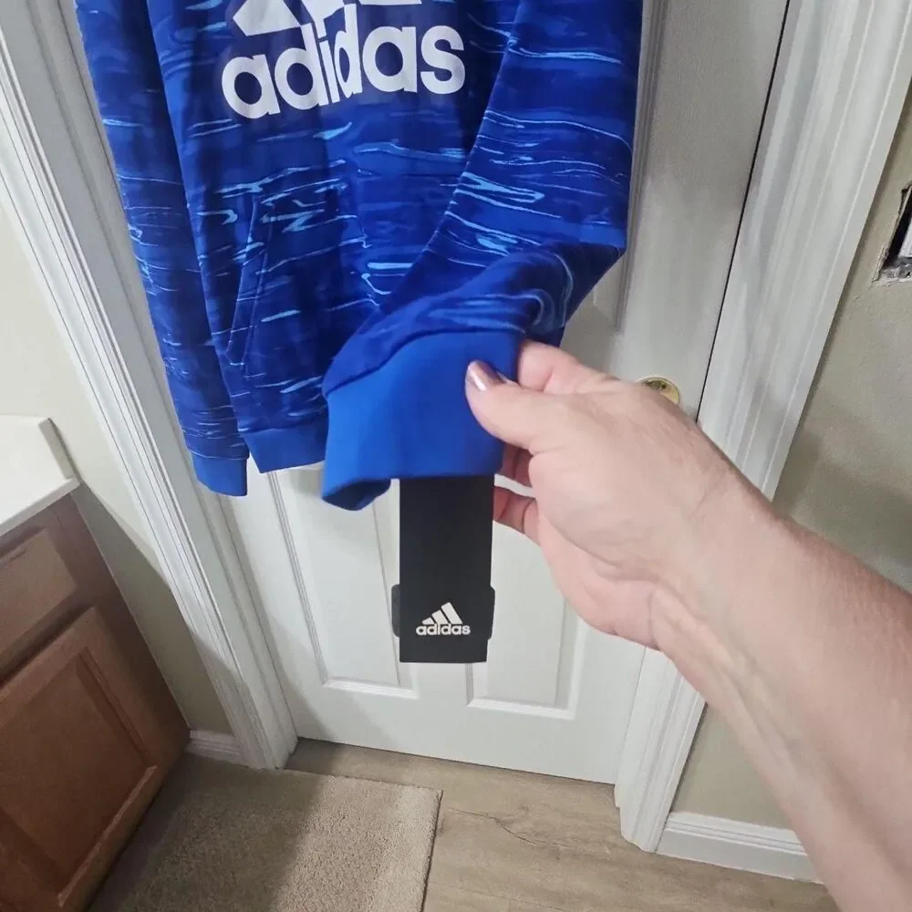 Adidas Regular Fit Liquid Camo Blue Hoodie XL